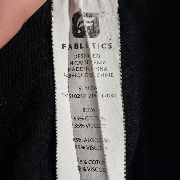 Fabletics Womens Aventura Tank Top Small Black White Constellation Pattern Razor - Picture 7 of 10